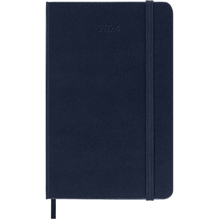 Moleskine 2024 Weekly Planner, 12M, Pocket, Sapphire Blue, Hard Cover (3.5 x 5.5)