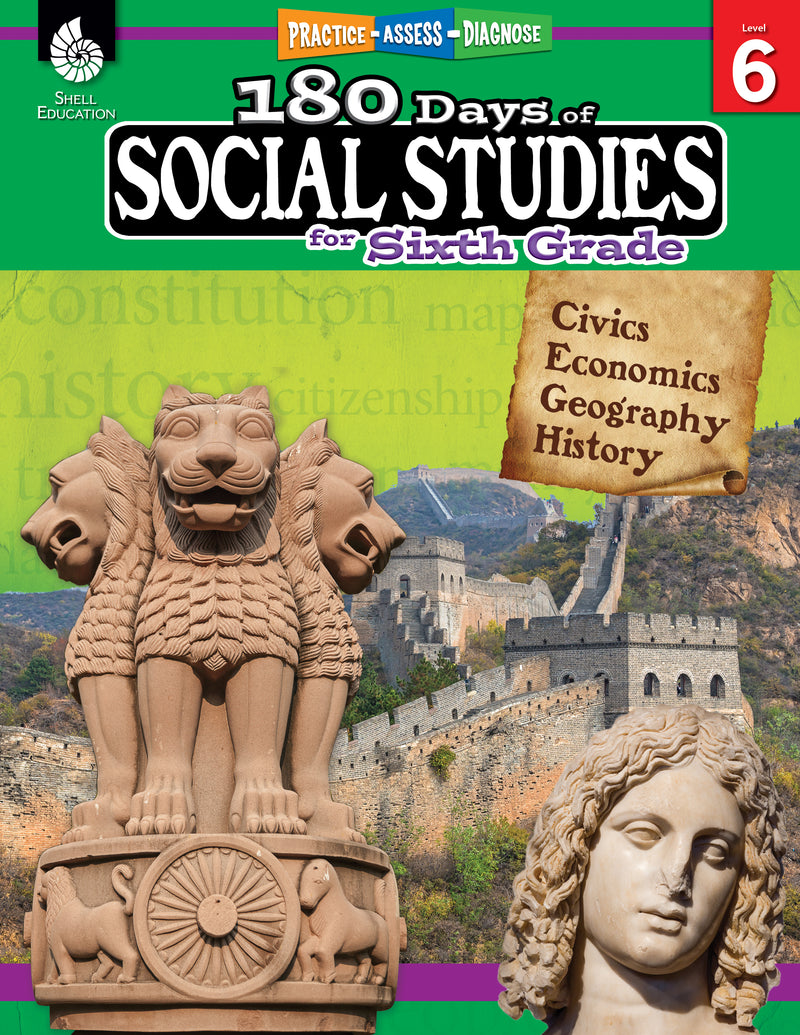 180 Days: Social Studies for Sixth Grade: Practice, Assess, Diagnose