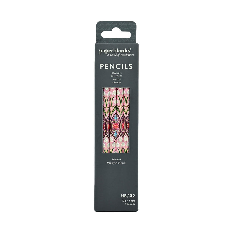 Mimosa 4 Pack Pencils by Paperblanks (Poetry in Bloom)