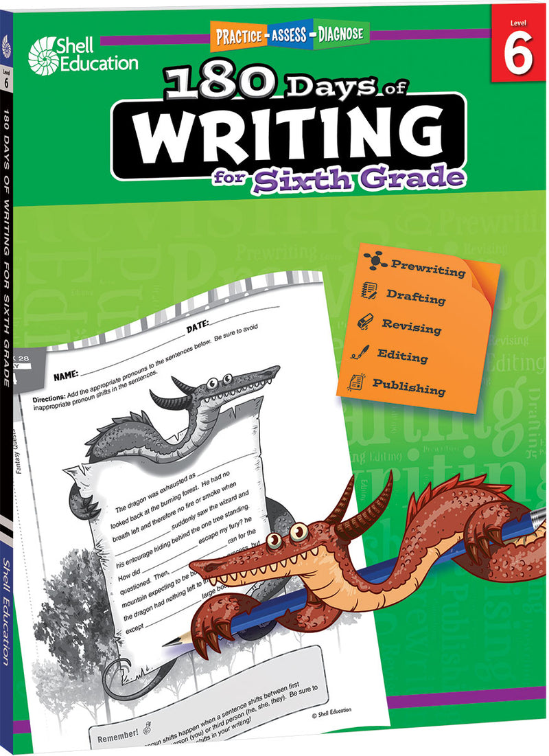 180 Days: Writing for Sixth Grade: Practice, Assess, Diagnose