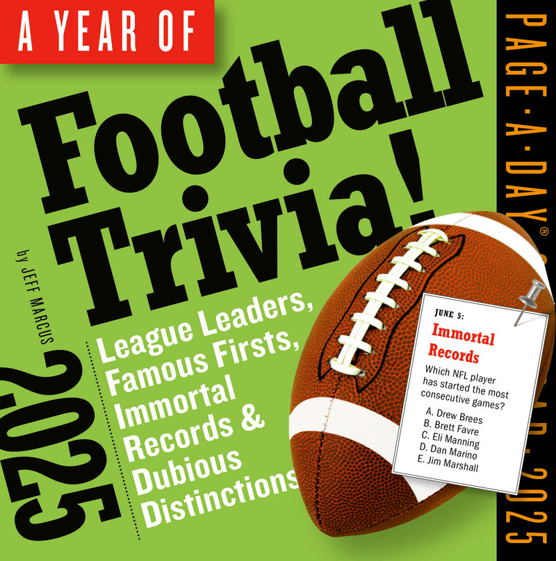 A Year of Football Trivia! Page-A-Day® Calendar 2025