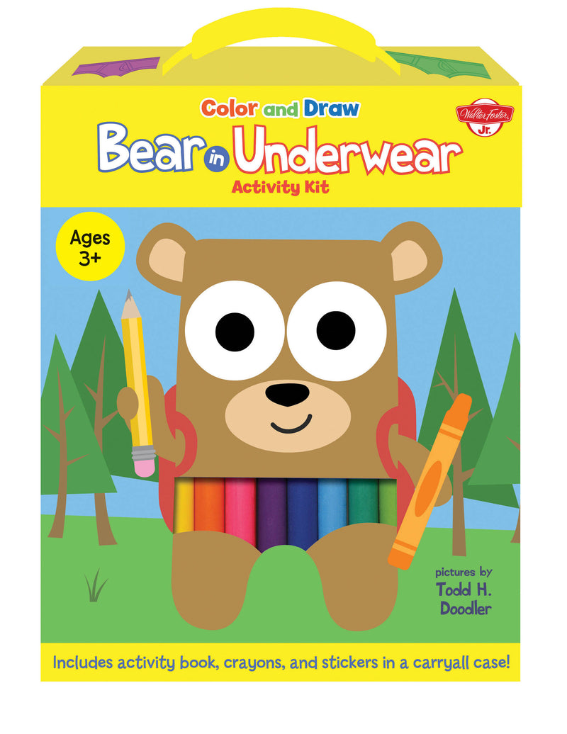 Color and Draw Bear in Underwear Activity Kit