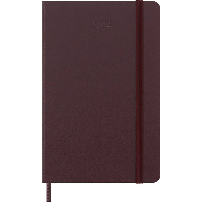 Moleskine 2024 Weekly Planner, 12M, Pocket, Burgundy Red, Hard Cover (3.5 x 5.5)