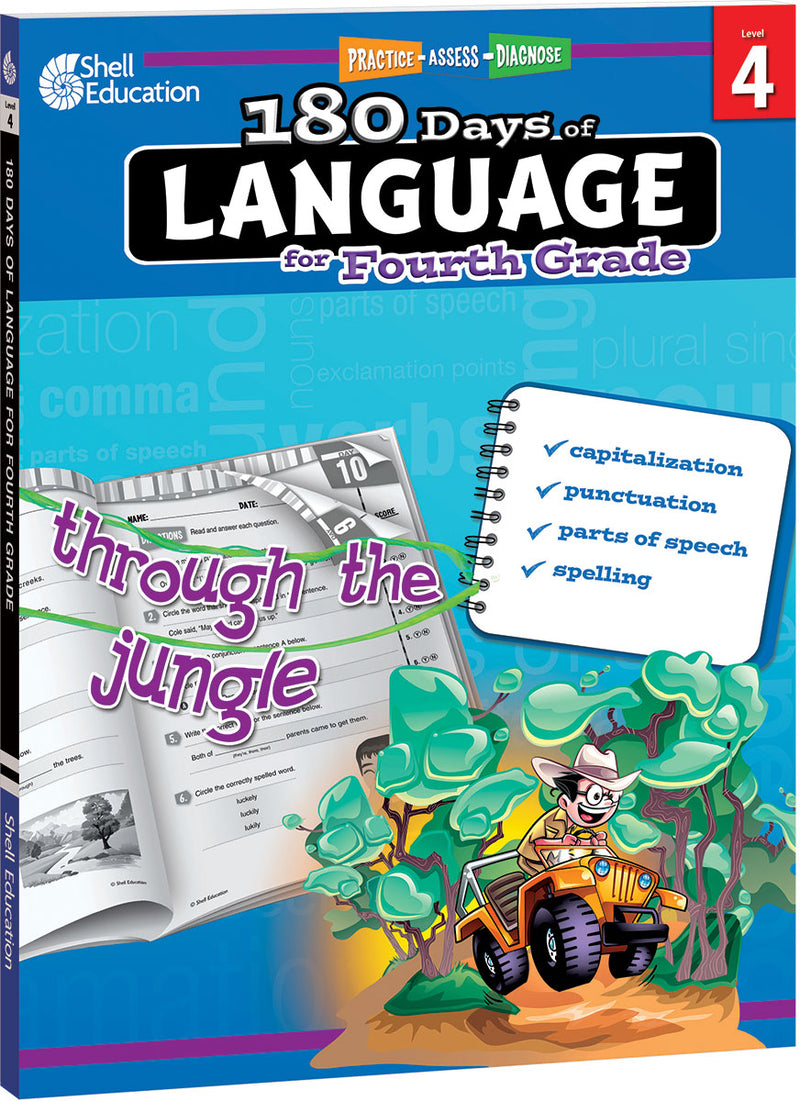 180 Days: Language for Fourth Grade: Practice, Assess, Diagnose