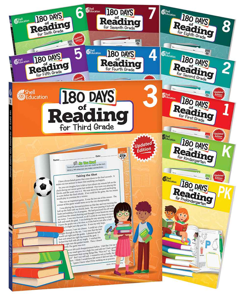 180 Days: Reading 2nd Ed Complete 10-Book Set: Practice, Assess, Diagnose
