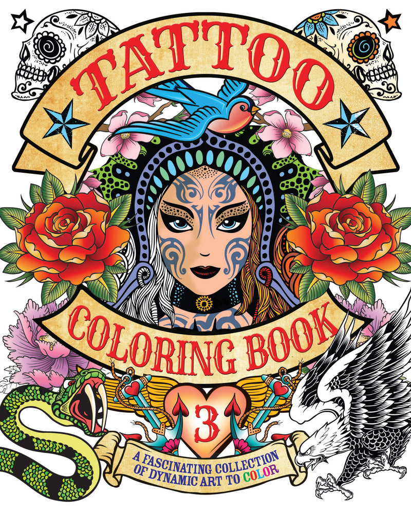Tattoo Coloring Book 3