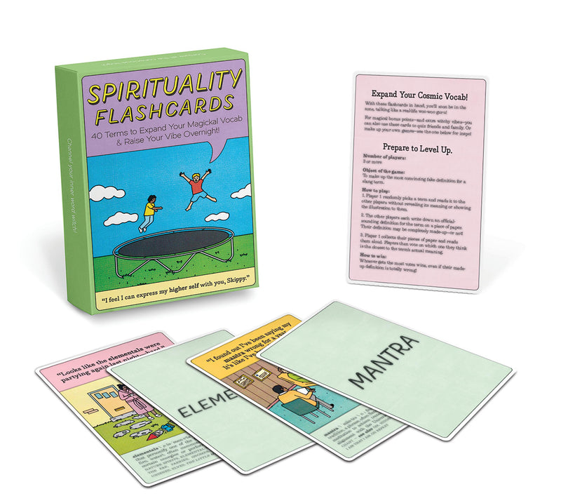 Spirituality Flashcards Deck, 40 Humorous Spiritual Terms for Aspiring Souls