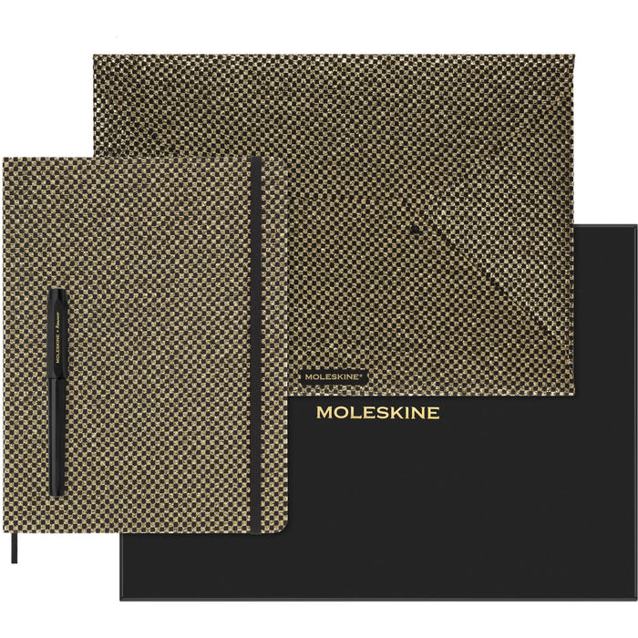 Moleskine Limited Edition Undated Planner Holiday Shine, 12M, Extra Large, Gold, Hard Cover (7.5 x 10)