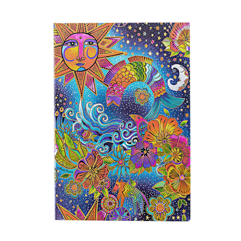 Celestial Magic Grande Hardcover Sketchbook, 112pg, 200GSM, Laurel Burch Collection by Paperblanks (Whimsical Creations)