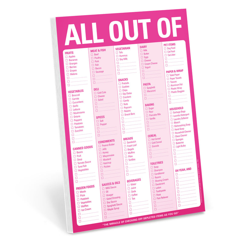 All Out Of Pad with Magnet (Pink)