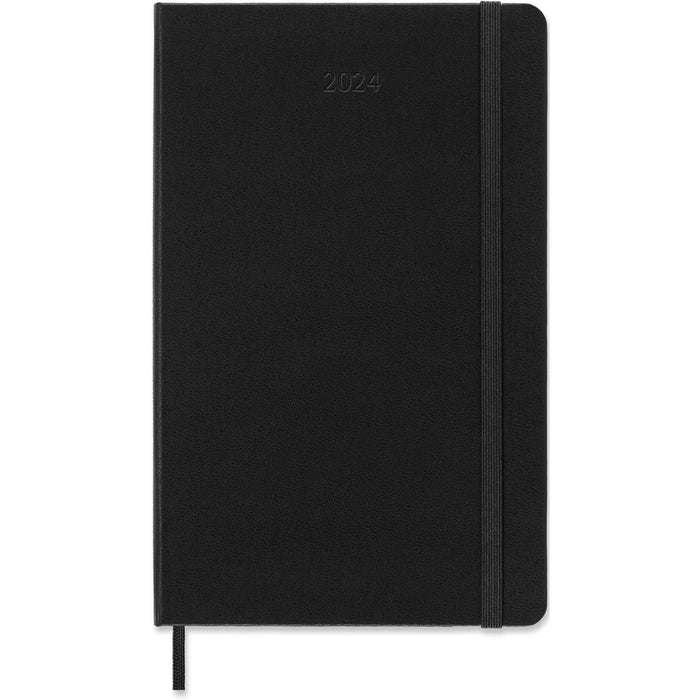 Moleskine 2024 Weekly Planner, 12M, Large, Black, Hard Cover (5 x 8.25)