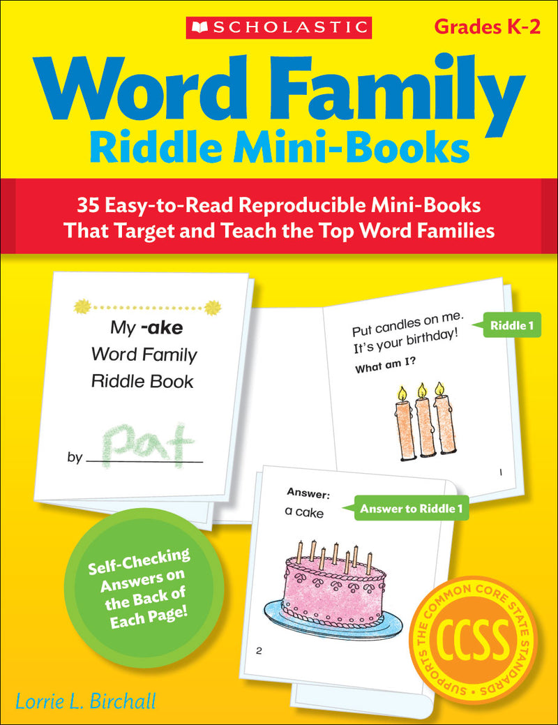 Word Family Riddle Mini-Books