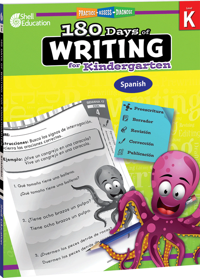 180 Days: Writing for Kindergarten: Practice, Assess, Diagnose