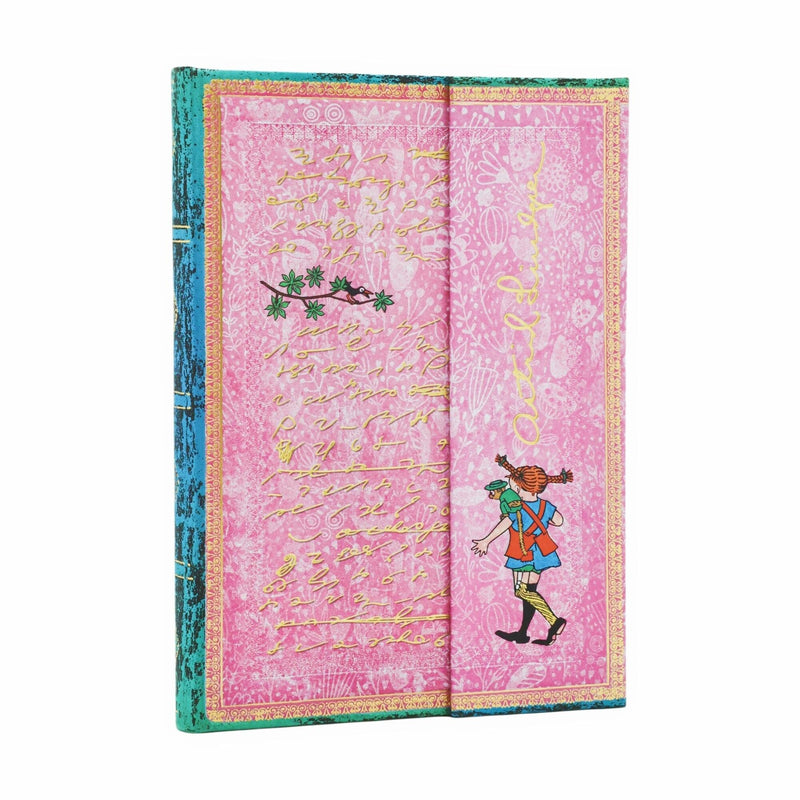 Astrid Lindgren, Pippi Longstocking Midi Unlined Hardcover Journal, 144pg, 120GSM by Paperblanks (Embellished Manuscripts Collection)