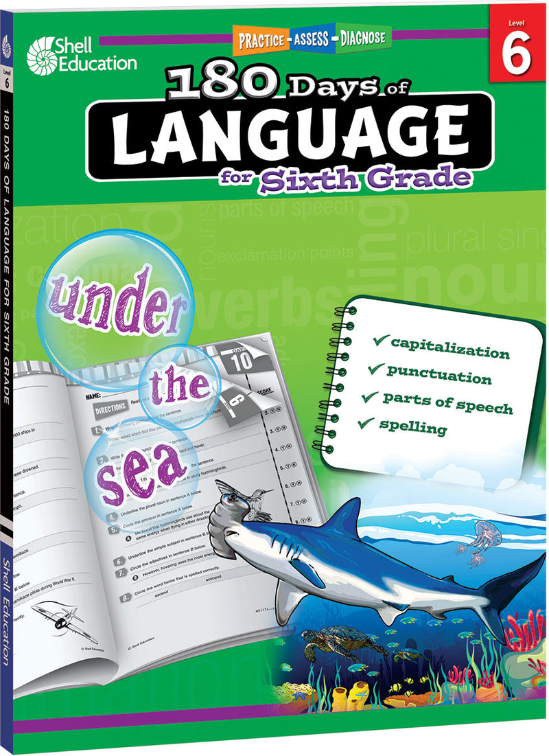 180 Days: Language for Sixth Grade: Practice, Assess, Diagnose