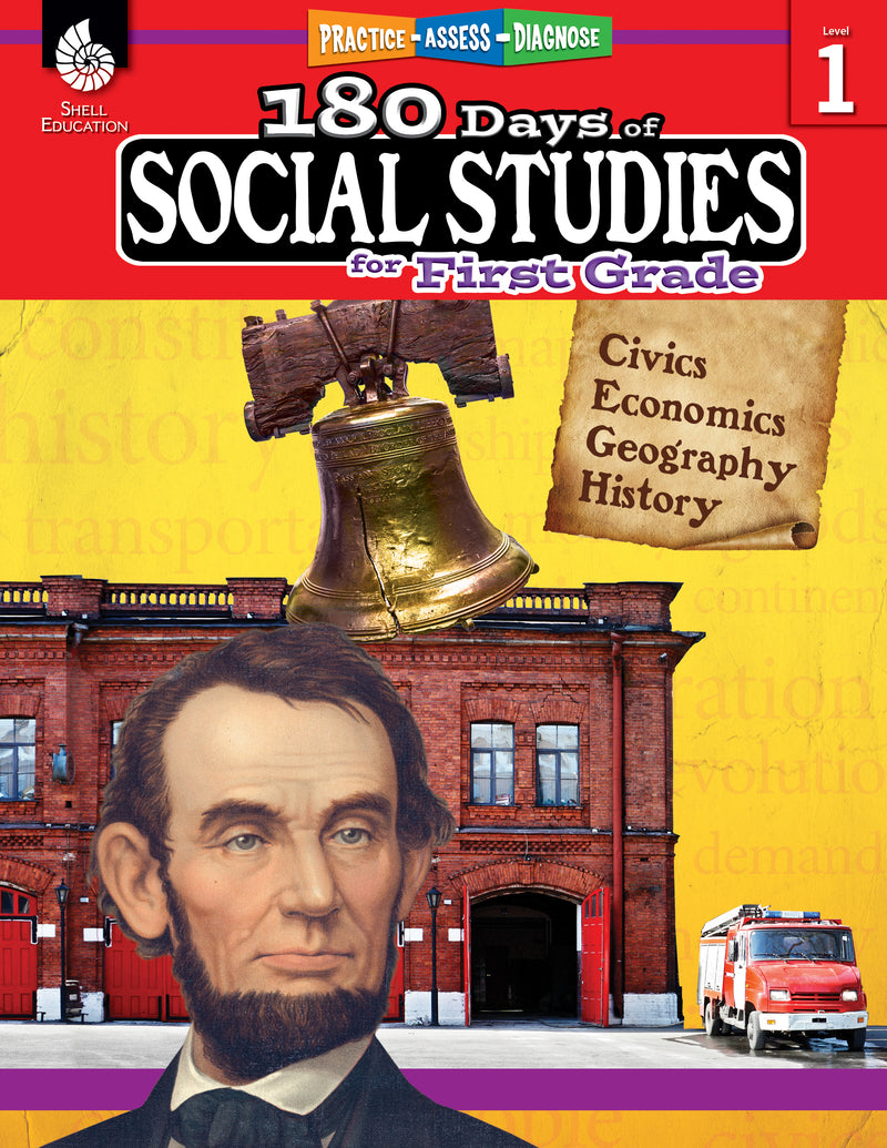 180 Days: Social Studies for First Grade: Practice, Assess, Diagnose