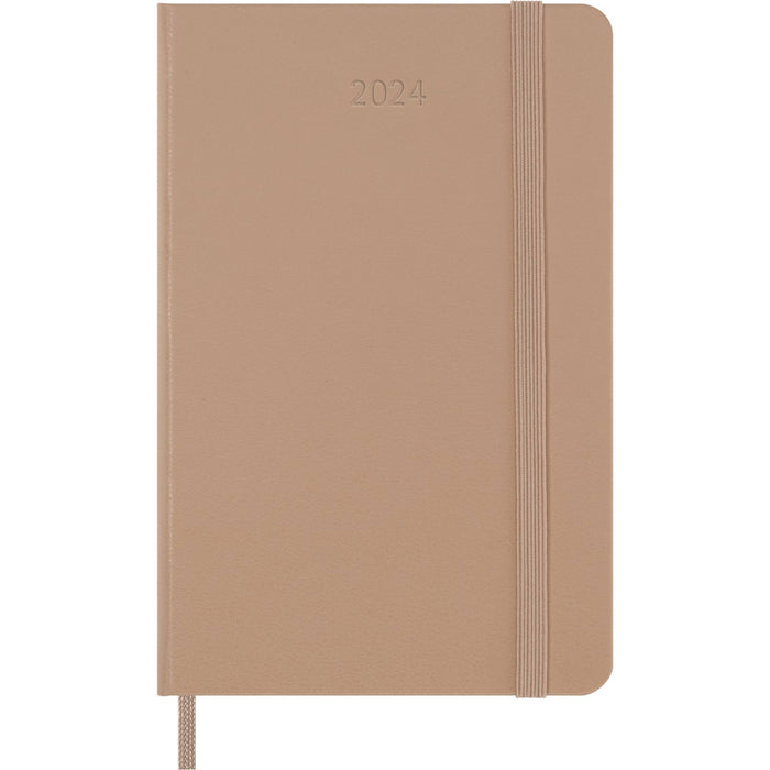 Moleskine 2024 Weekly Planner, 12M, Pocket, Sandy Brown, Hard Cover (3.5 x 5.5)