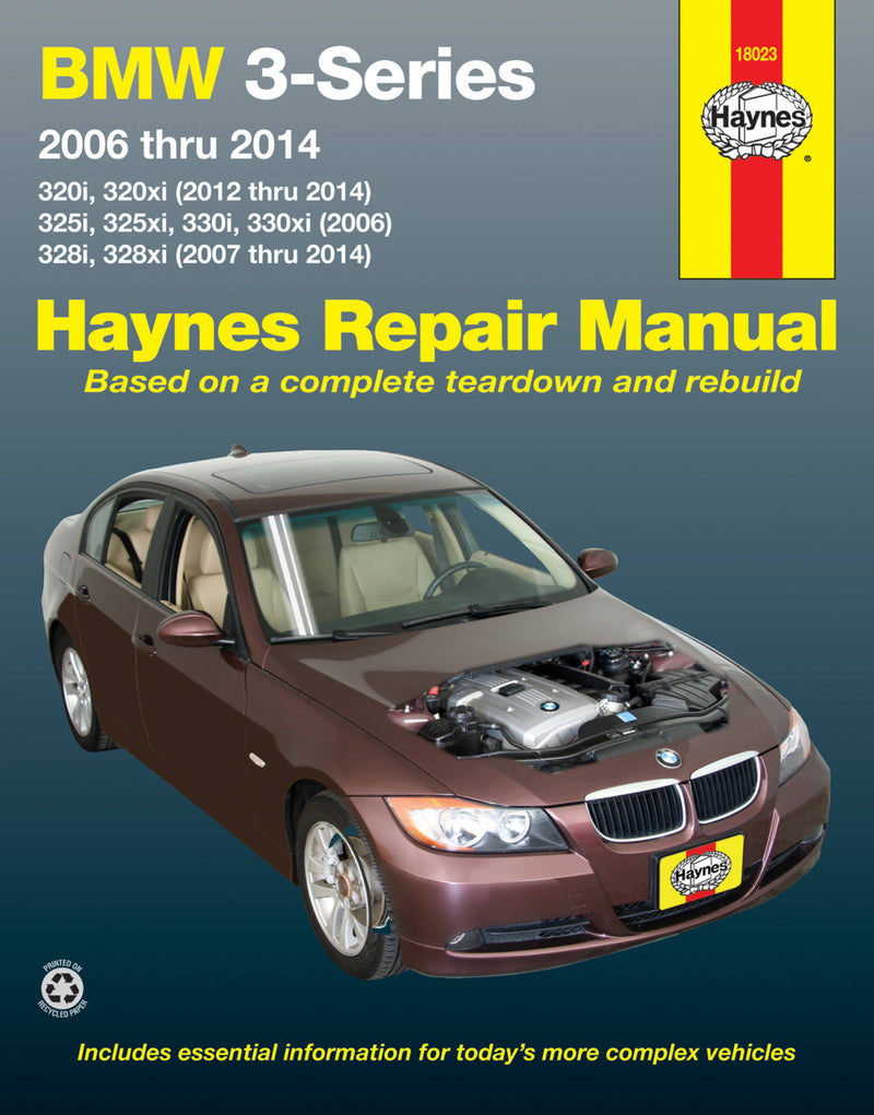 BMW 3-Series 2006 thru 2014 320i/320xi (12-14),325i/325xi/330i/330xi (06), 328i/328xi (07-14) Haynes Repair Manual