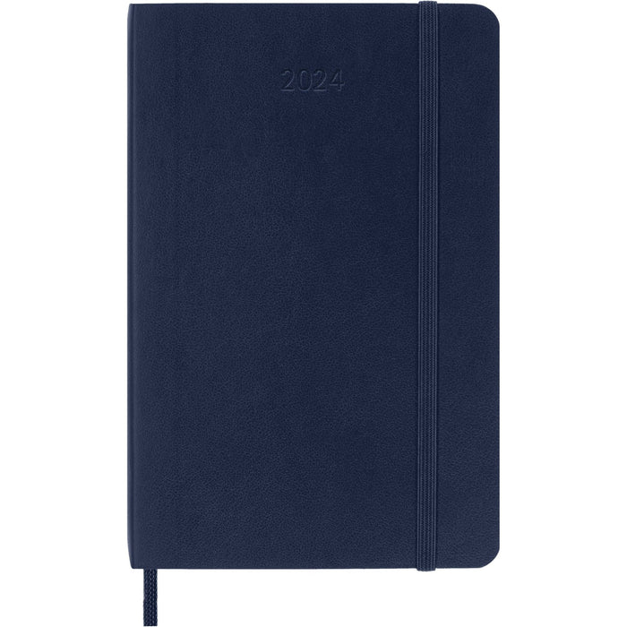 Moleskine 2024 Daily Planner, 12M, Pocket, Sapphire Blue, Soft Cover (3.5 x 5.5)