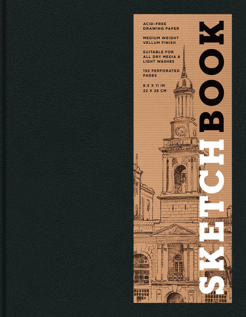 Sketchbook 8.5 x 11" Black Hardcover Mixed Media Sketchbook for Drawing
