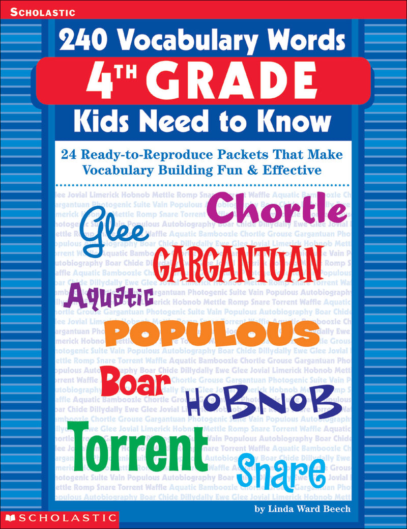 240 Vocabulary Words 4th Grade Kids Need To Know