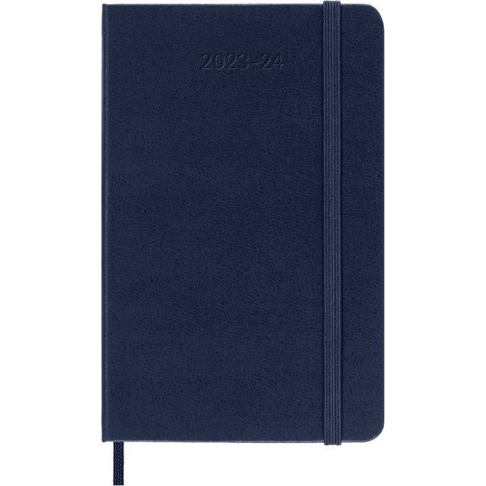 Moleskine 2023-2024 Weekly Planner, 18M, Pocket, Sapphire Blue, Hard Cover (3.5 x 5.5)