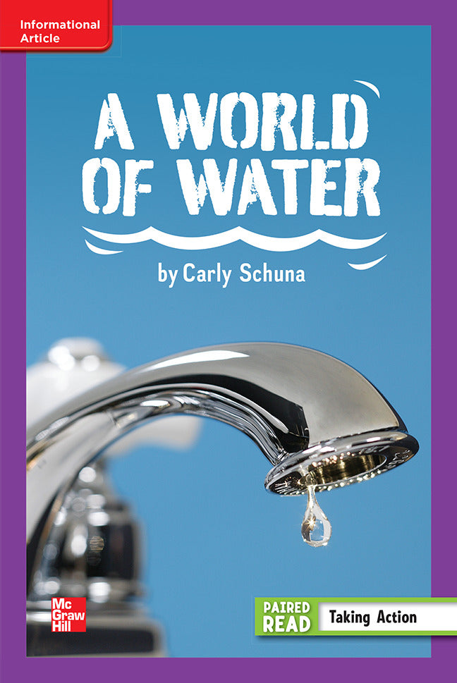 Reading Wonders Leveled Reader A World Of Water Ell Unit 3 Week 5 Grade 6
