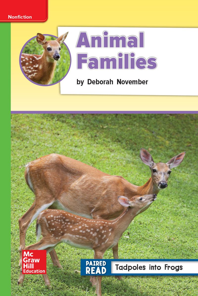 Reading Wonders Leveled Reader Animal Families Beyond Unit 2 Week 4 Grade 2