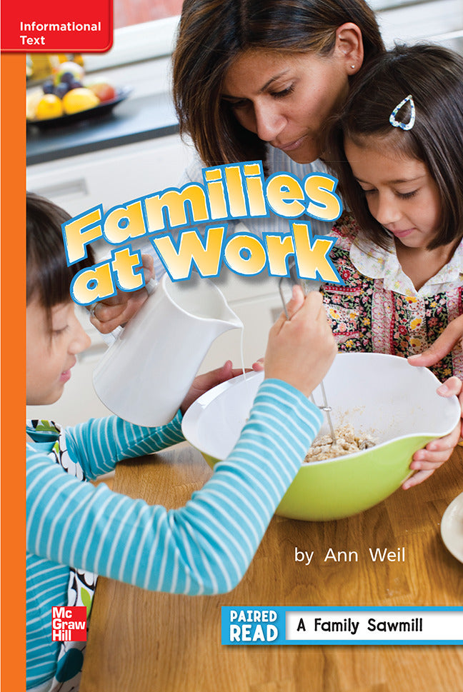 Reading Wonders Leveled Reader Families At Work Approaching Unit 1 Week 5 Grade 2