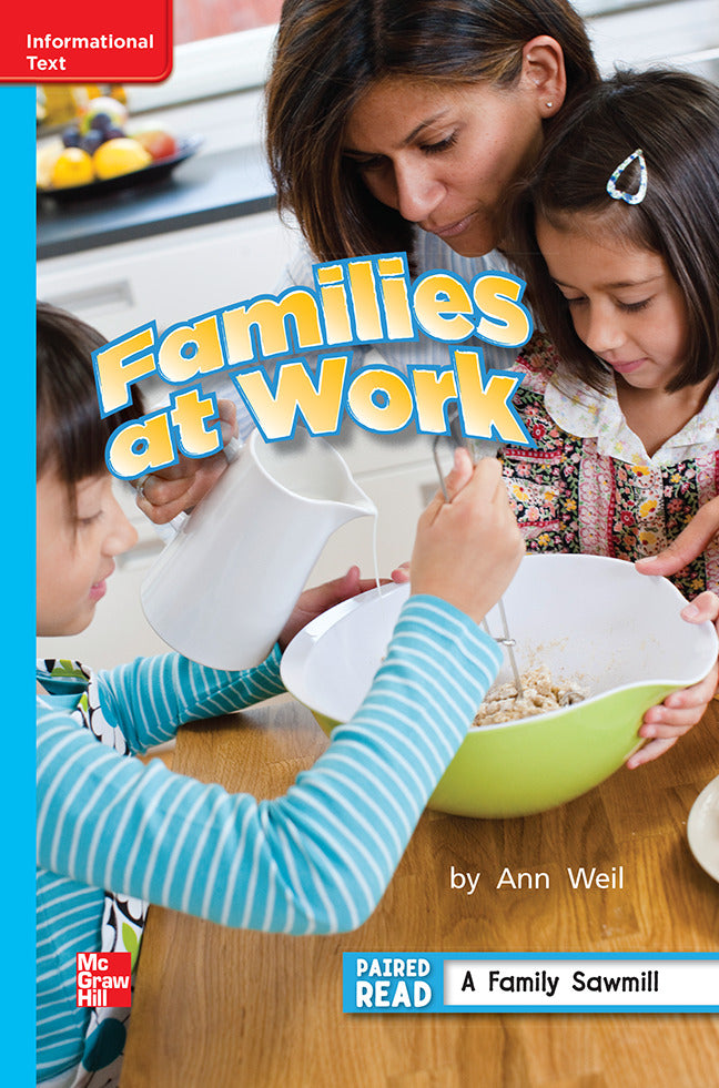 Reading Wonders Leveled Reader Families At Work On Level Unit 1 Week 5 Grade 2