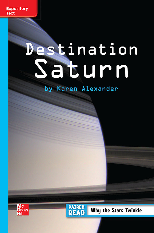 Reading Wonders Leveled Reader Destination Saturn On Level Unit 3 Week 3 Grade 3