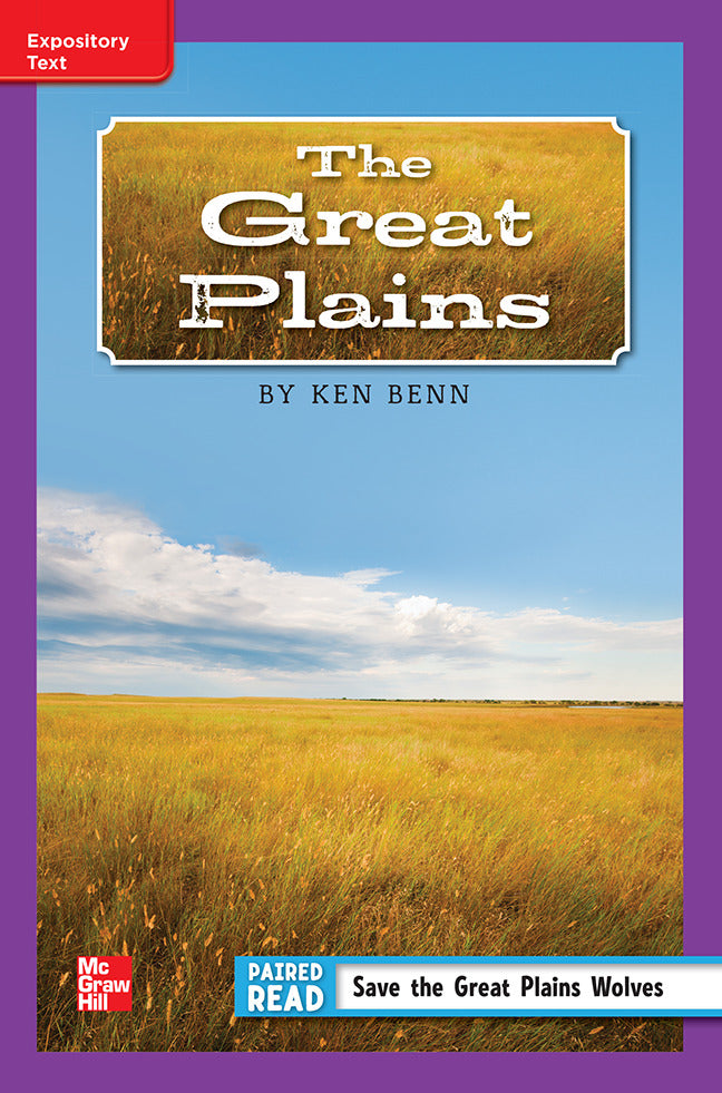 Reading Wonders Leveled Reader The Great Plains Ell Unit 5 Week 5 Grade 5