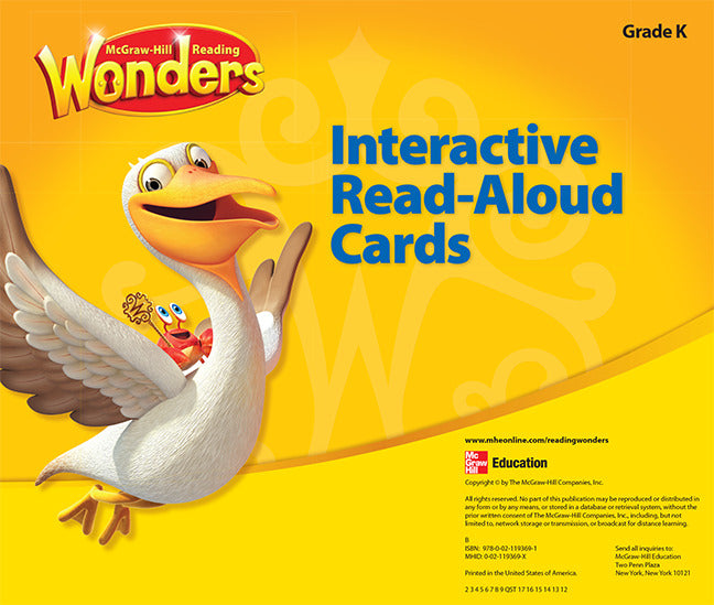 Reading Wonders Interactive Read Aloud Cards Grade K