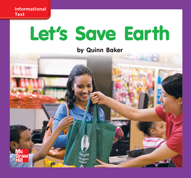 Reading Wonders Leveled Reader Lets Save Earth Ell Unit 10 Week 3 Grade K