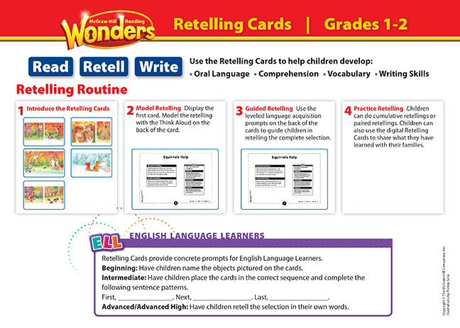 Reading Wonders Grade 1 Retelling Cards