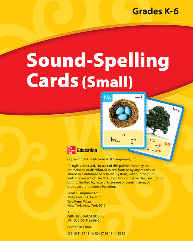 Wonders Sound Spelling Cards Small Grades K 6