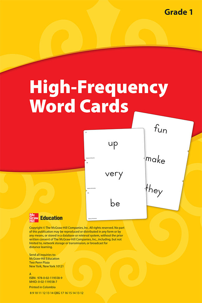 Reading Wonders Grade 1 High Frequency Word Cards