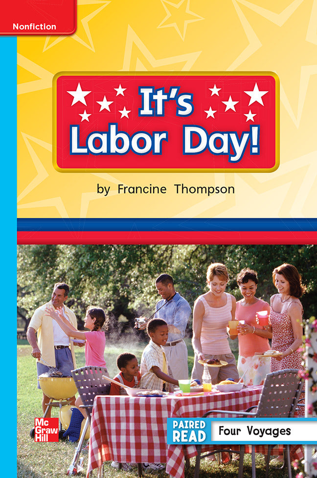 Reading Wonders Leveled Reader Its Labor Day On Level Unit 6 Week 5 Grade 1