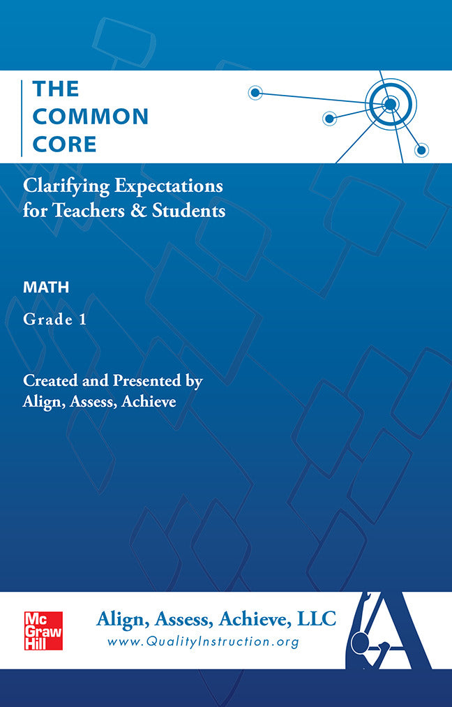 Aaa The Common Core Clarifying Expectations For Teachers & Students Math Grade 1