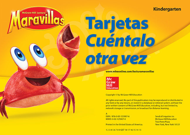 Lectura Maravillas Grade K Retelling Cards