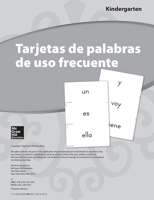 Lectura Maravillas Grade K High Frequency Word Cards