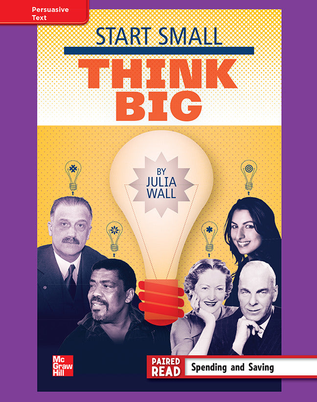 Reading Wonders Grade 4 Leveled Reader Start Small Think Big Ell Unit 1 6 Pack