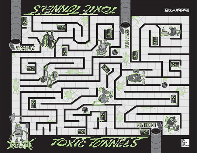 Number Worlds Toxic Tunnels Board Game