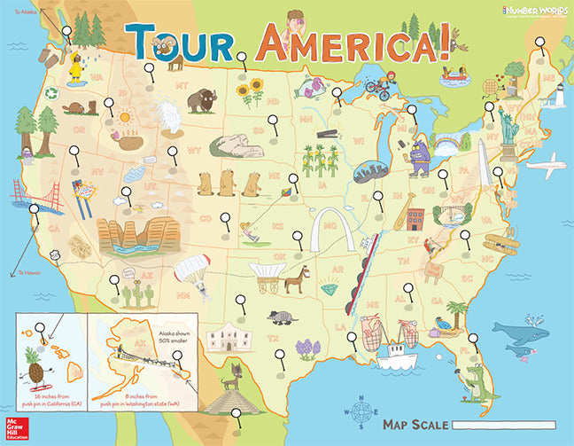 Number Worlds Tour America Board Game