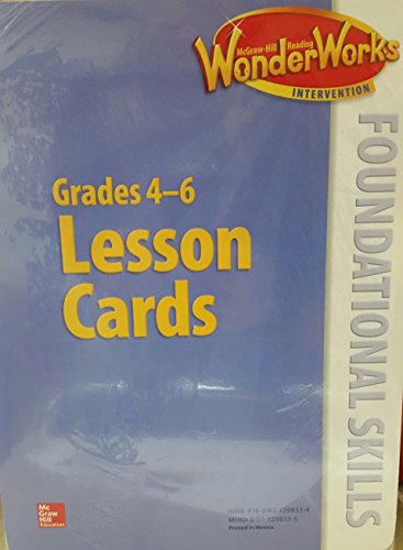 McGraw Hill Reading WonderWorks Foundational Skills Lesson Cards Grade 4-6 2014 [Textbook Binding] McGraw Hill