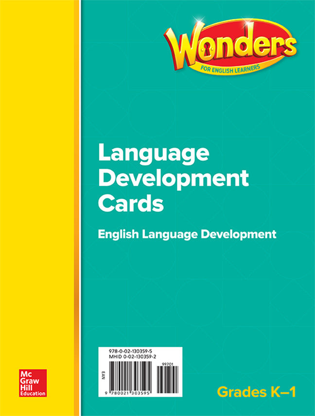 Wonders For English Learners Gk 1 Language Development Cards