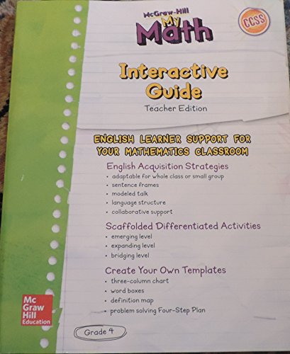McGraw Hill My Math Grade 4 Teacher Edition Interactive Guide CCSS Common Core [Paperback] Various