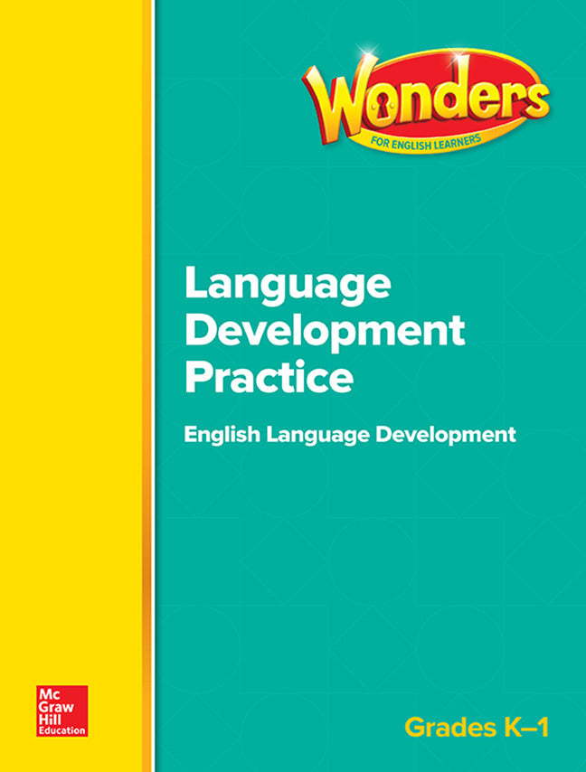 Wonders For English Gk 1 Learners Language Development Practice Blm