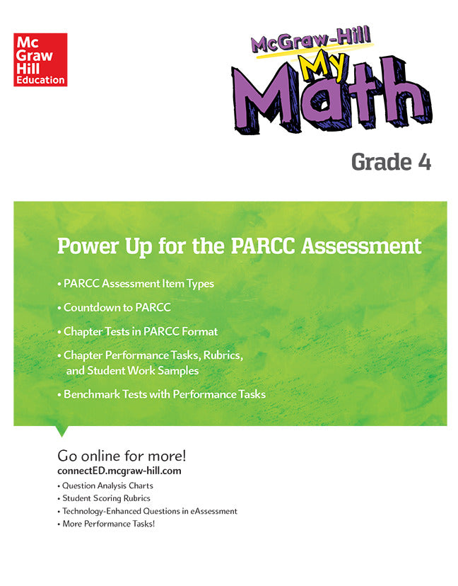 Mh My Math Grade 4 Power Up For Parcc Assessment