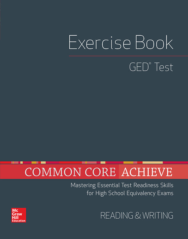 Common Core Achieve Ged Exercise Book Reading And Writing